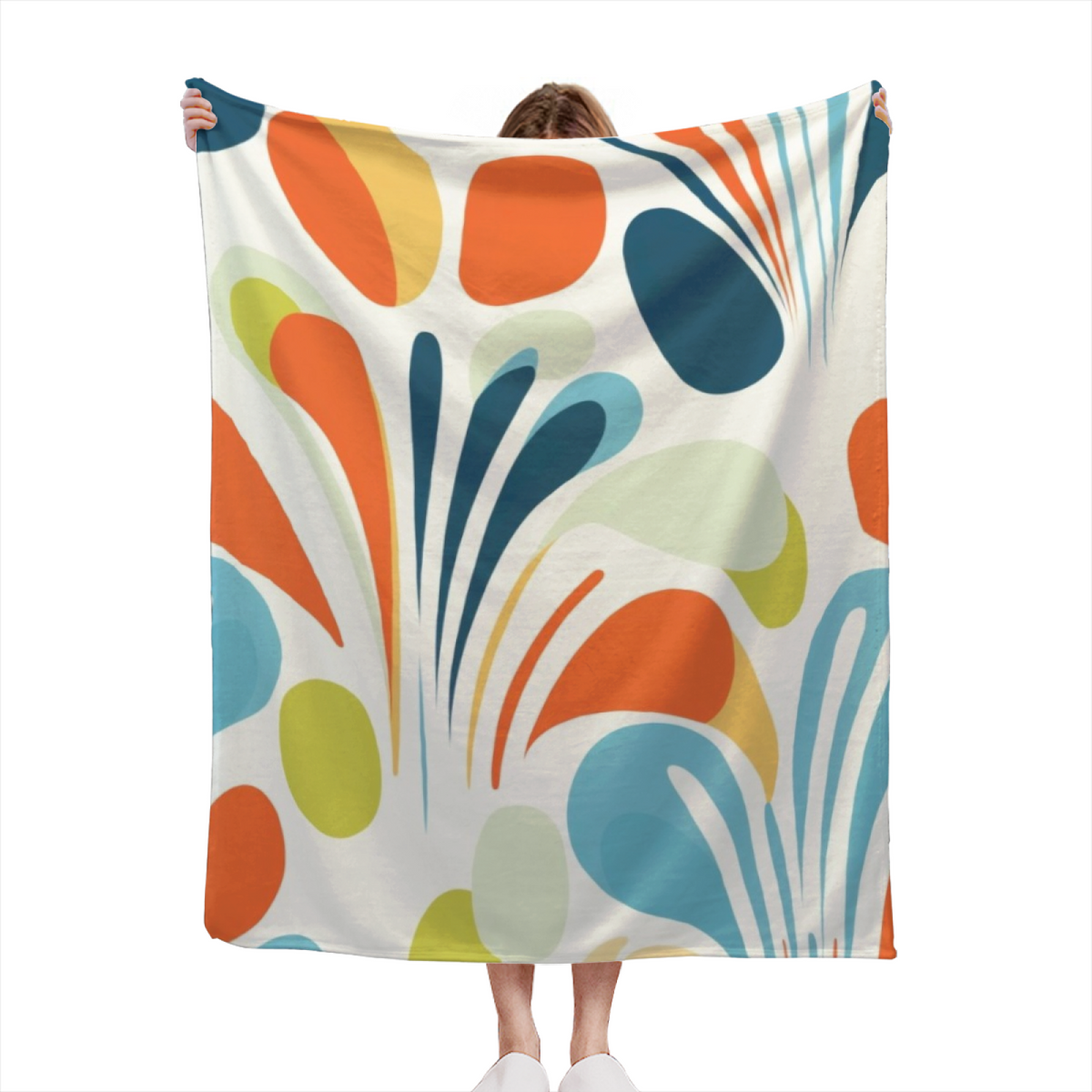 Eclectic Design Festival Nectar Soft Neutral Cozy Flannel Bed Blanket