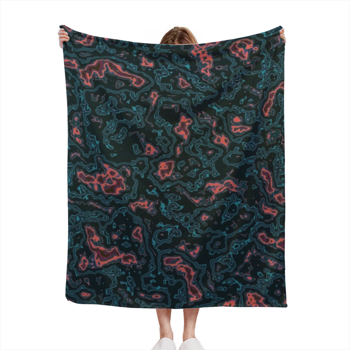 Soft Minimalist Plush Flannel Throw ¨C Aurora Flora Collection