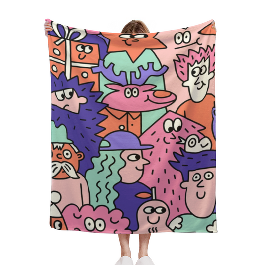 Aurora Prism Soft Flannel Blanket in Rich Multicolor