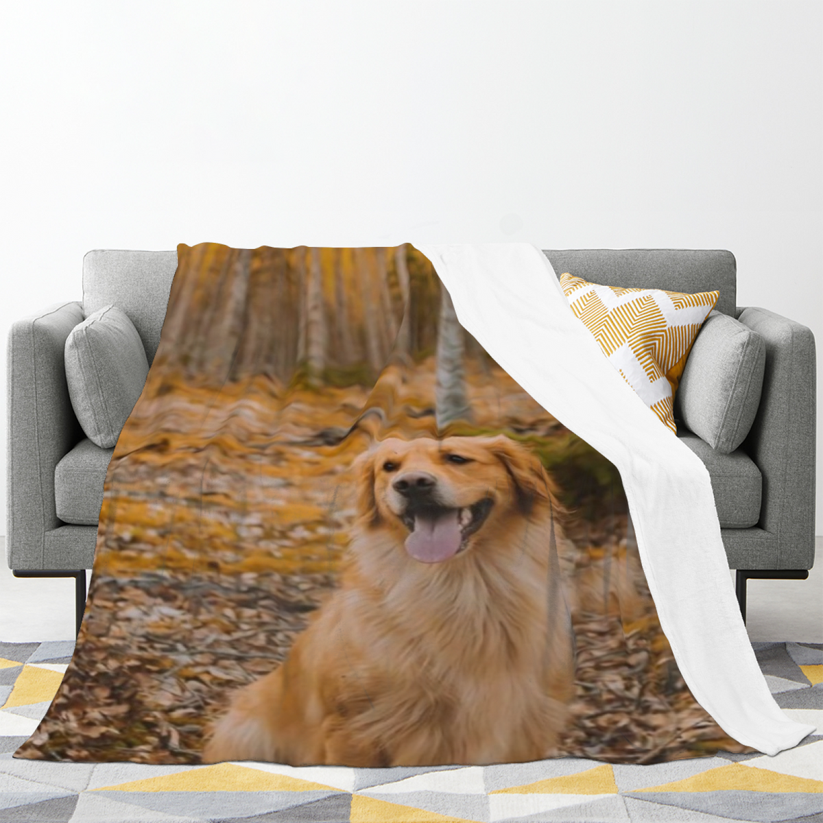 Earthy Neutral Starlit Horizon Lightweight Flannel Throw ¨C Contemporary Pattern