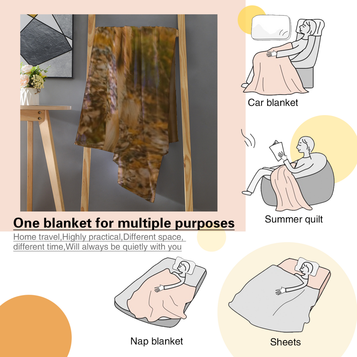 Earthy Neutral Starlit Horizon Lightweight Flannel Throw ¨C Contemporary Pattern