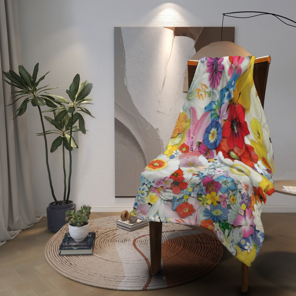 Electric & Rhapsody Playful Graphic All-Season Flannel Blanket
