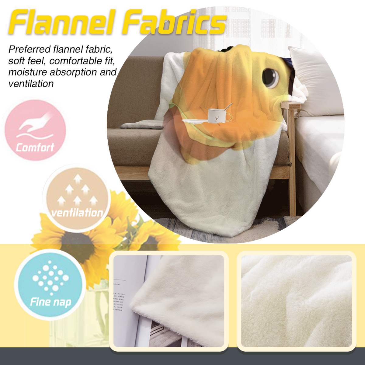 Soft Minimalist All-Season Flannel Blanket ¨C Heather Orchard Collection