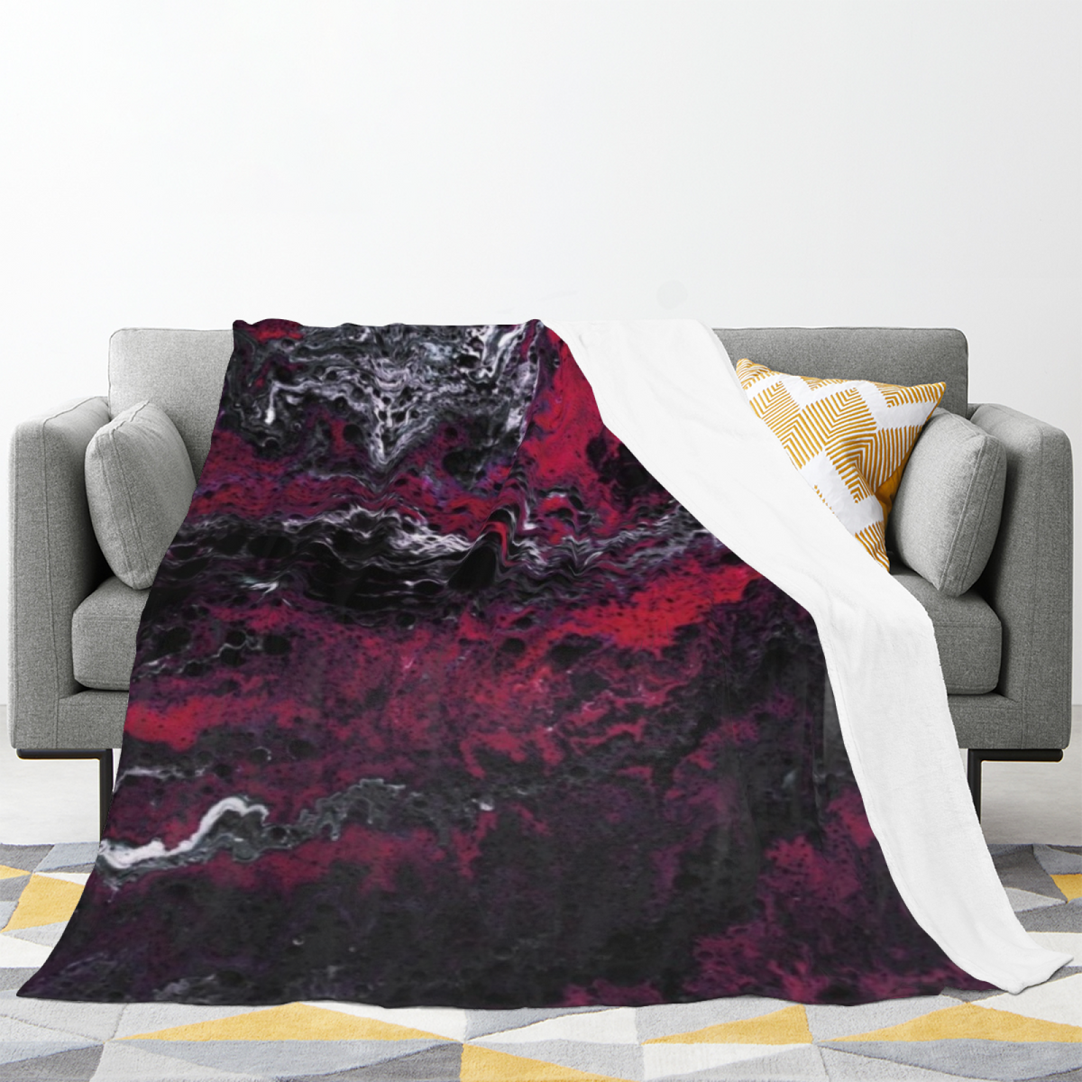 Dawn Reverie Cozy Pattern Plush Flannel Throw