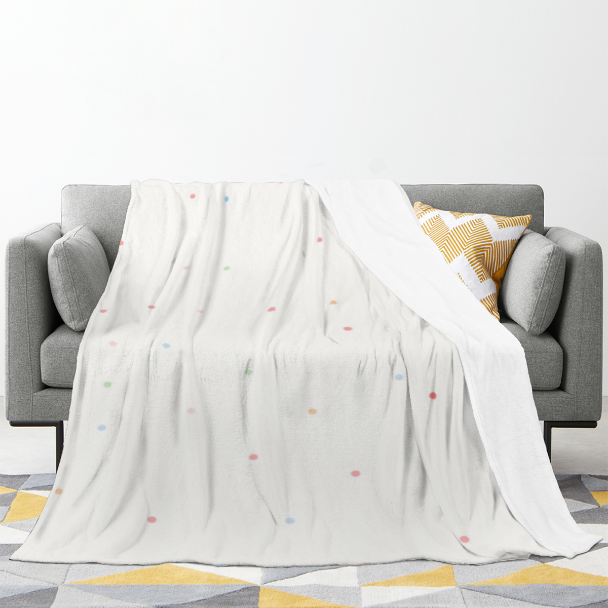Soft Minimalist Plush Flannel Throw ¨C Alpine Blossom Collection
