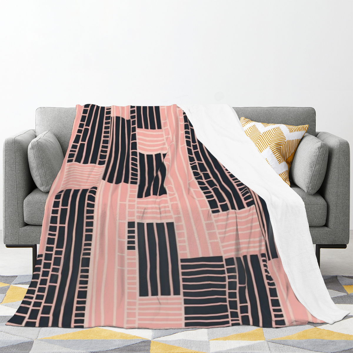 Alpine Tapestry Home Accent Soft Flannel Blanket ¨C Warm Coral