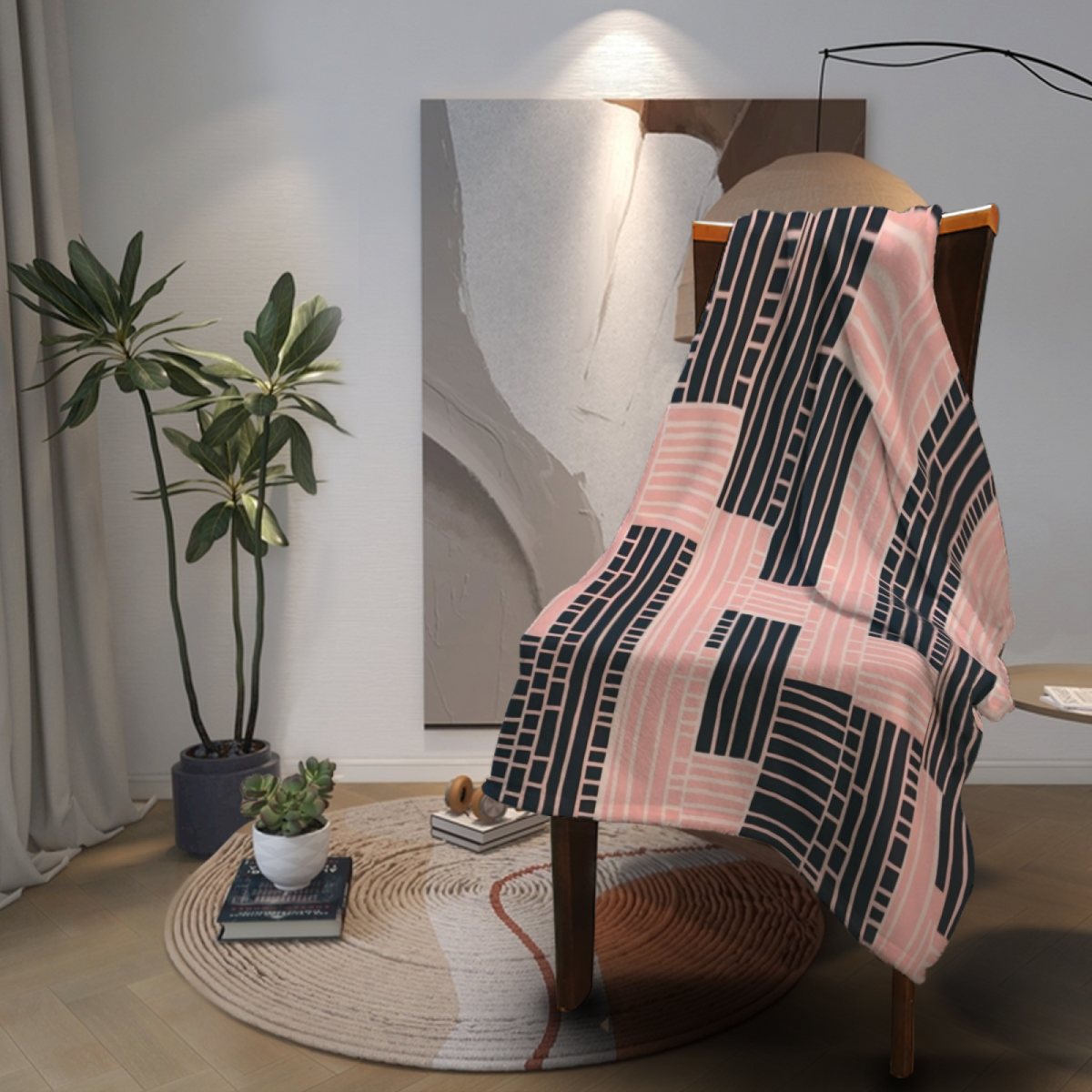 Alpine Tapestry Home Accent Soft Flannel Blanket ¨C Warm Coral