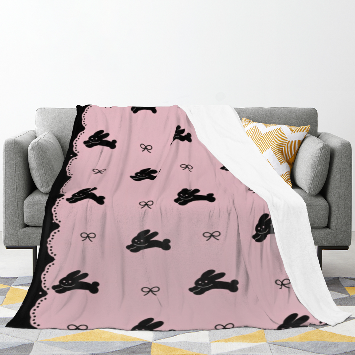 Prairie Atlas Lightweight Flannel Throw in Soft Neutral