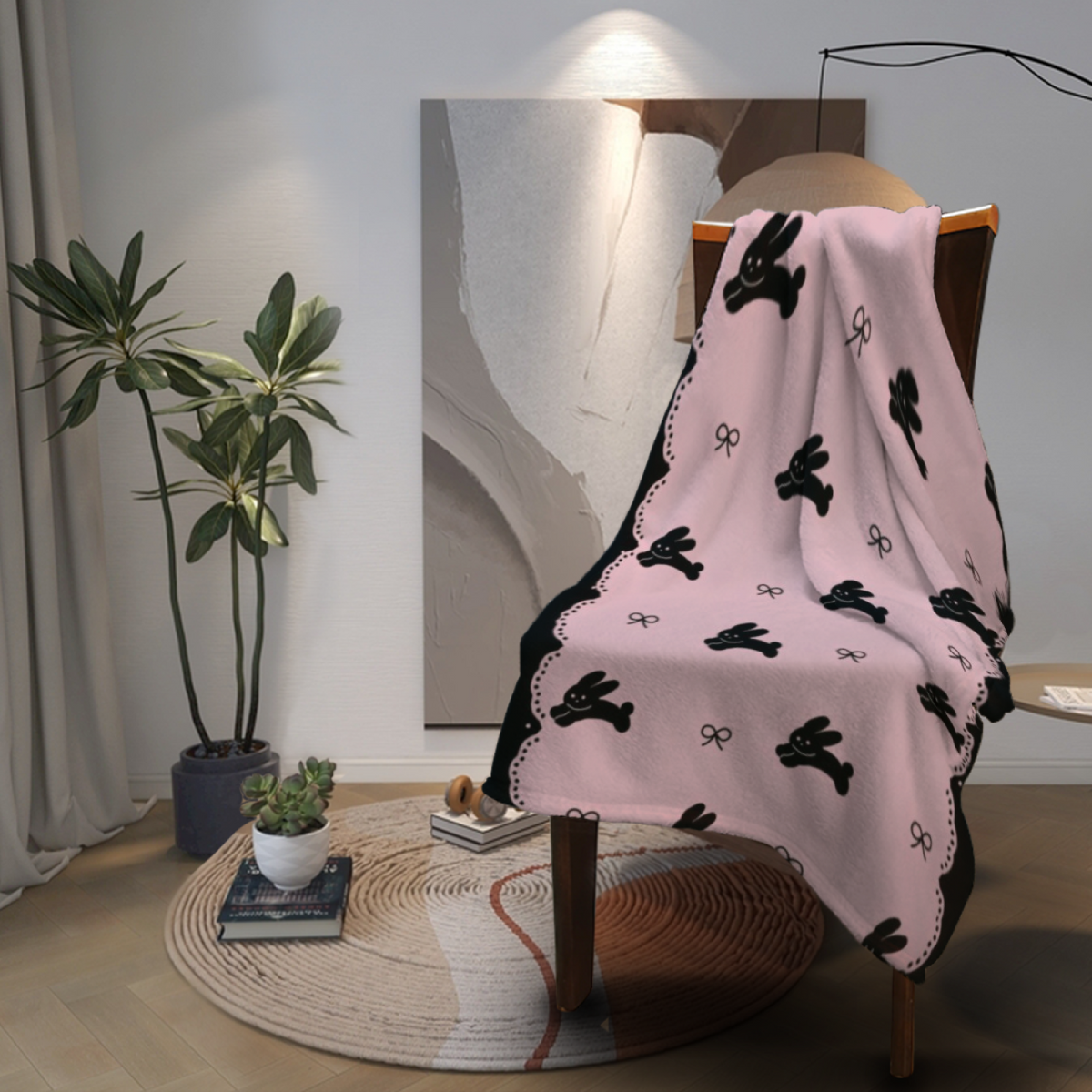 Prairie Atlas Lightweight Flannel Throw in Soft Neutral