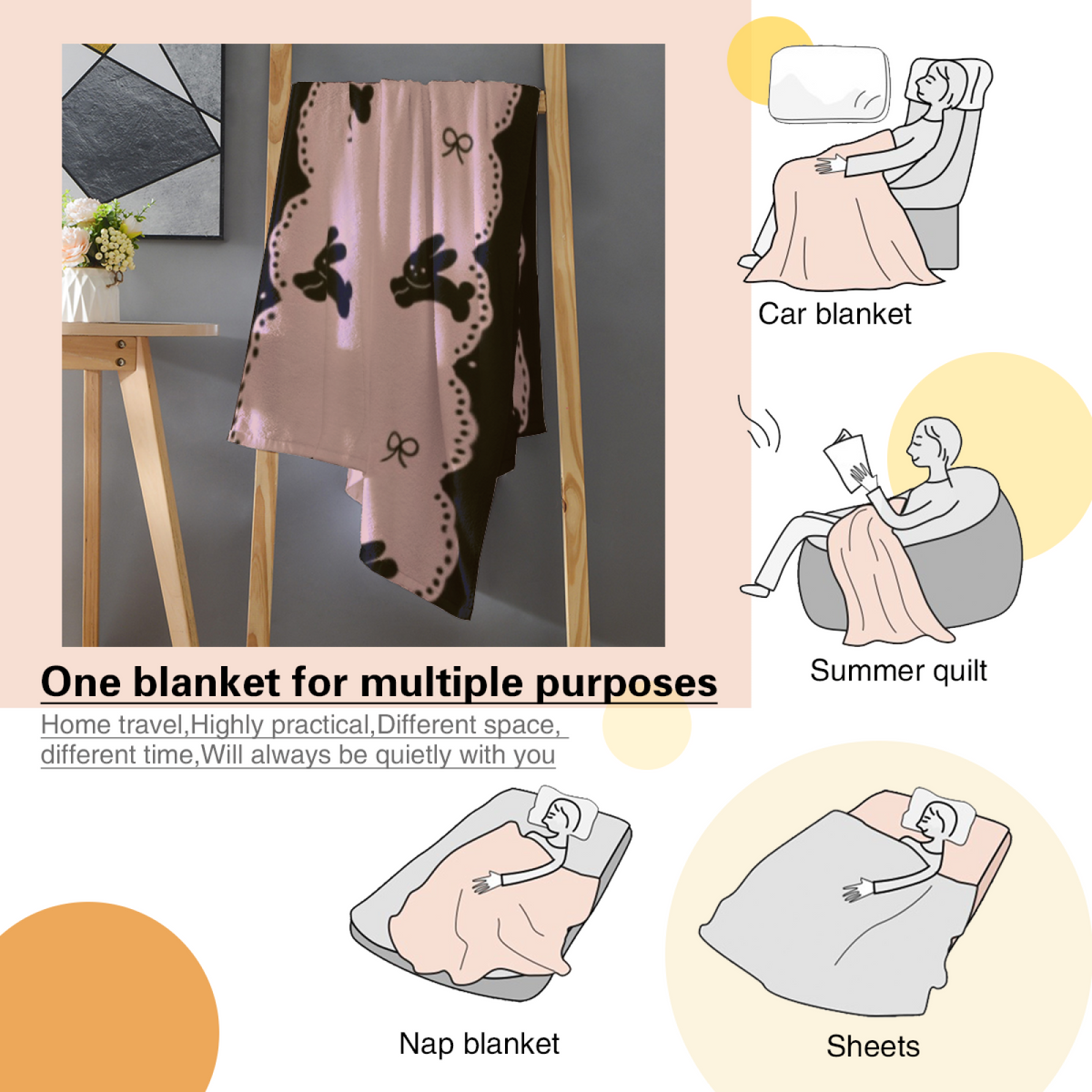 Prairie Atlas Lightweight Flannel Throw in Soft Neutral