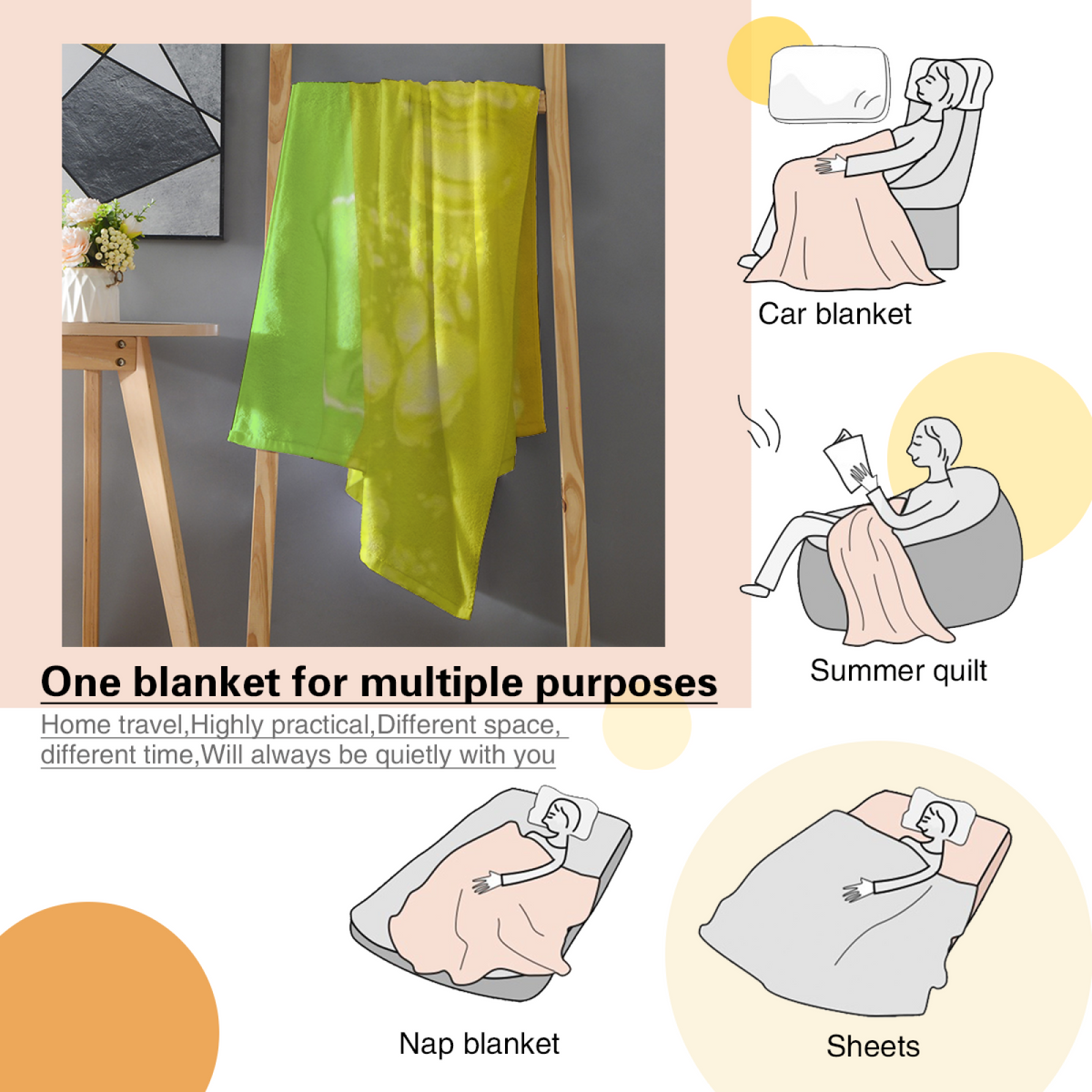 Decorative Flannel Blanket with Radiant Wonder Cozy Cottage Artwork