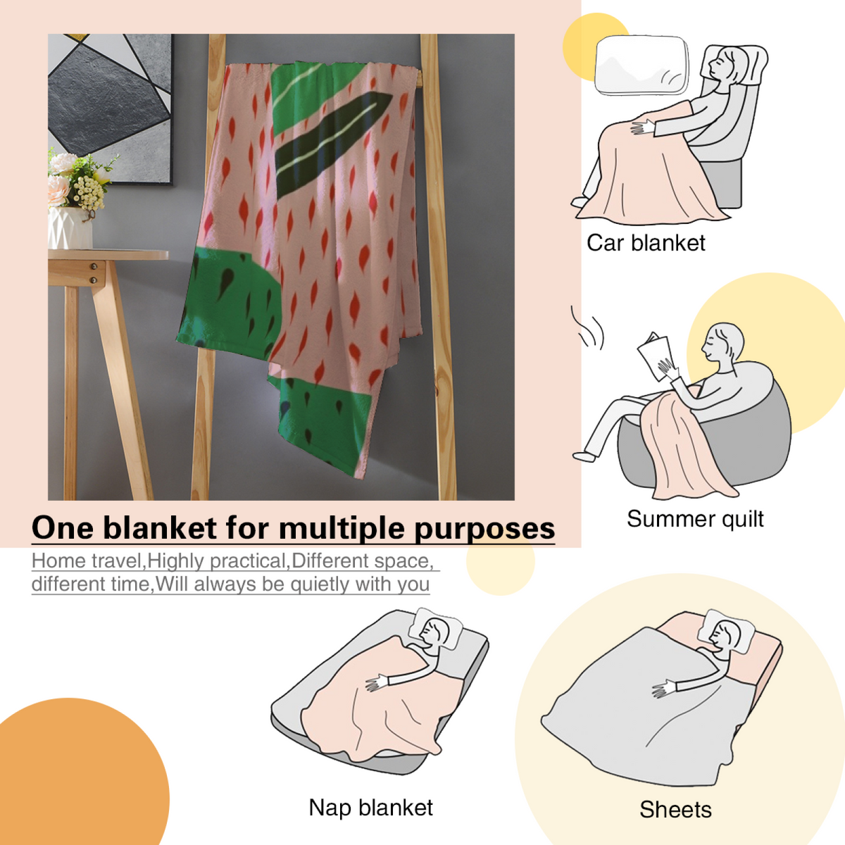 Soft Neutral Whimsical Decor All-Season Flannel Blanket ¨C Moonbeam Sanctuary Edition