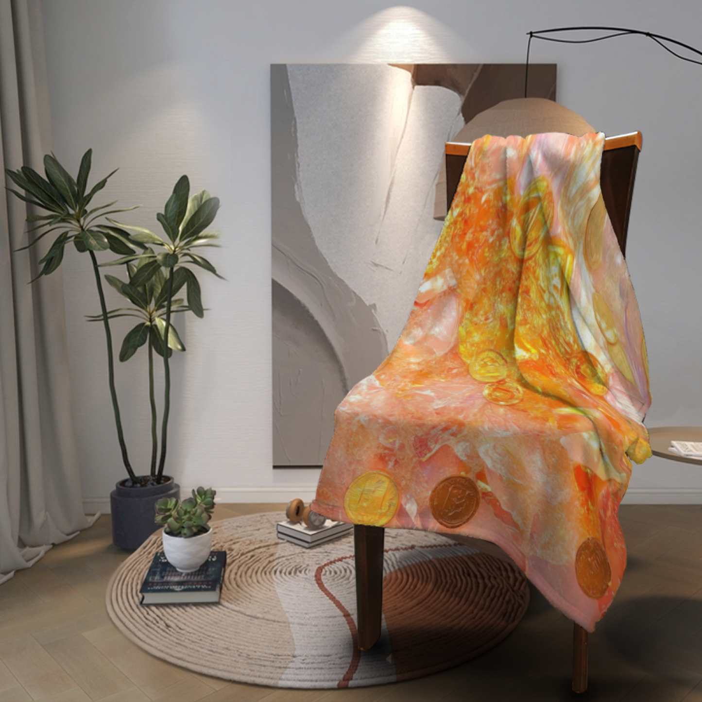 Modern Abstract Throw Blanket ¨C Stylish Graphic Printed Cozy Home Blanket