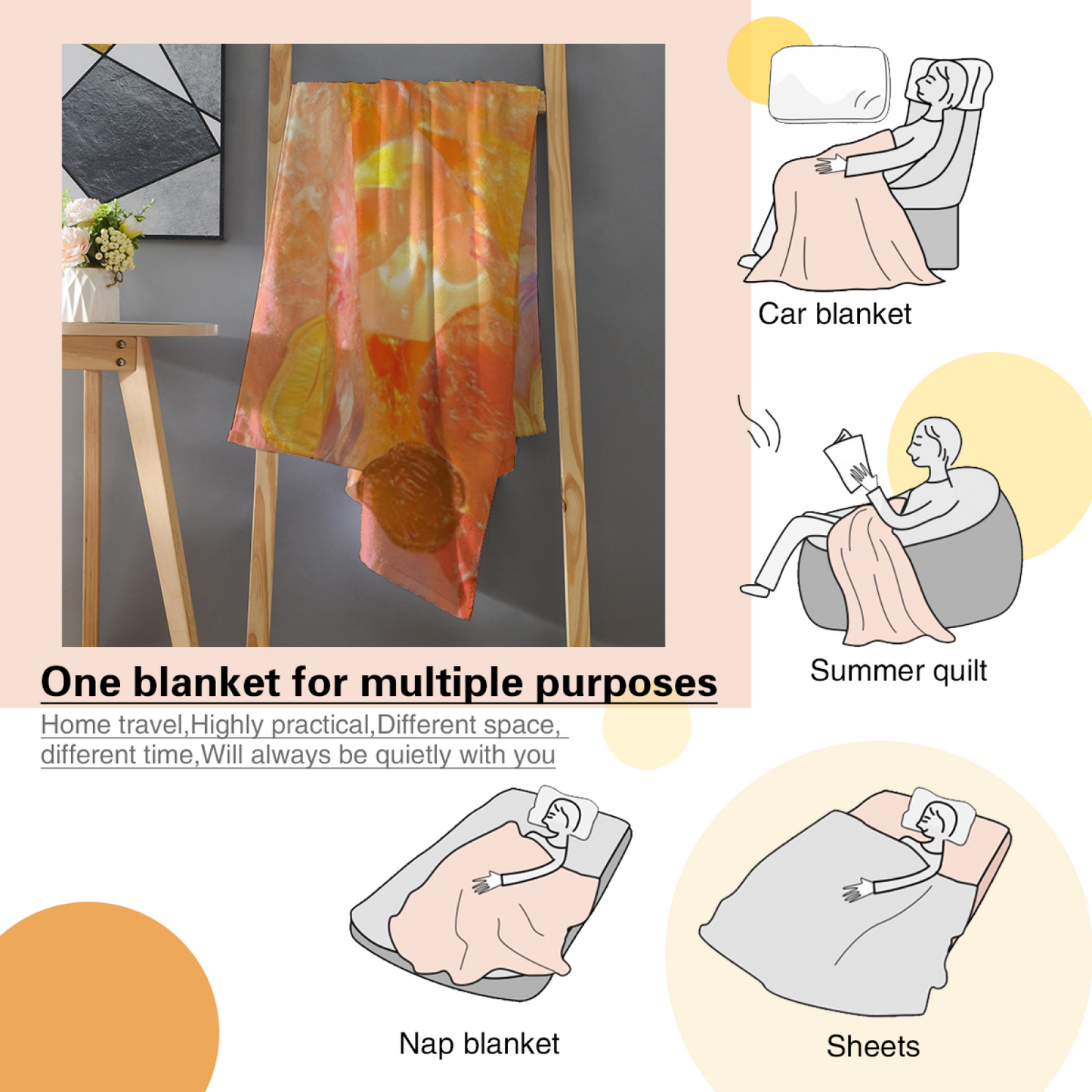 Modern Abstract Throw Blanket ¨C Stylish Graphic Printed Cozy Home Blanket