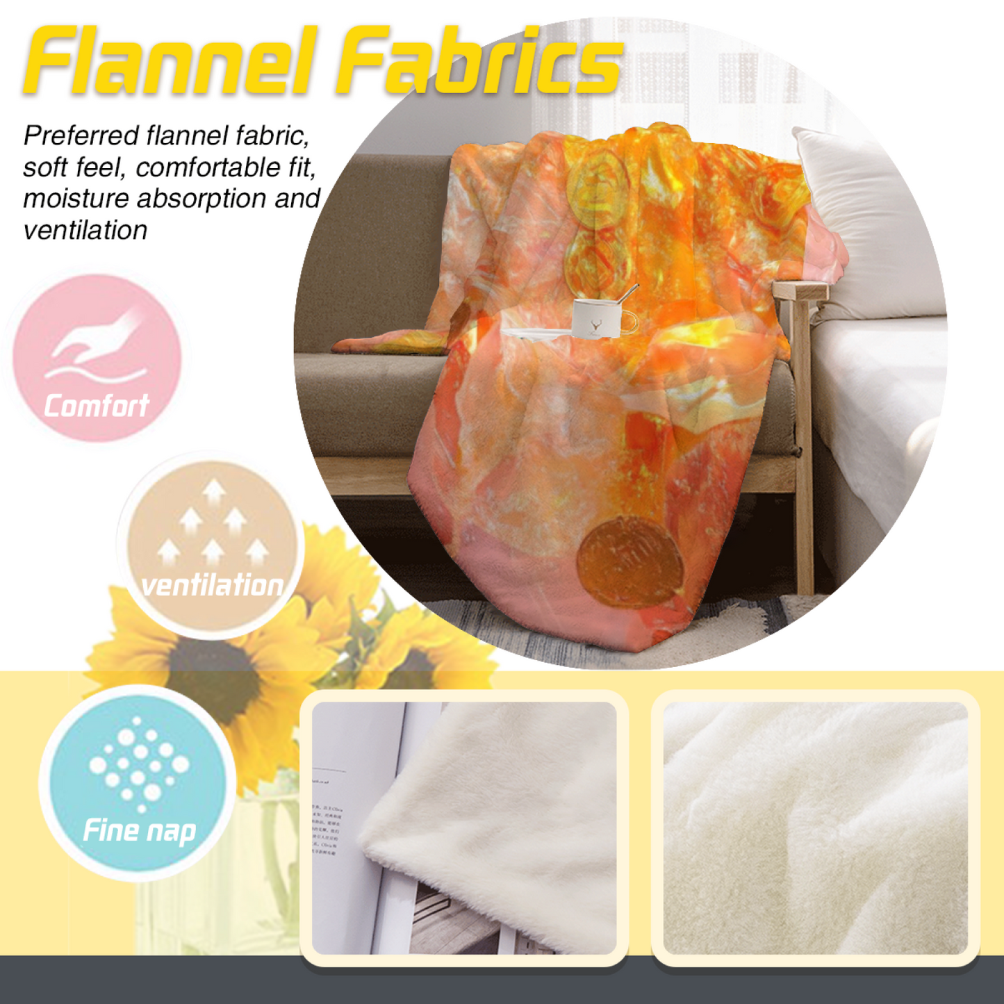 Modern Abstract Throw Blanket ¨C Stylish Graphic Printed Cozy Home Blanket