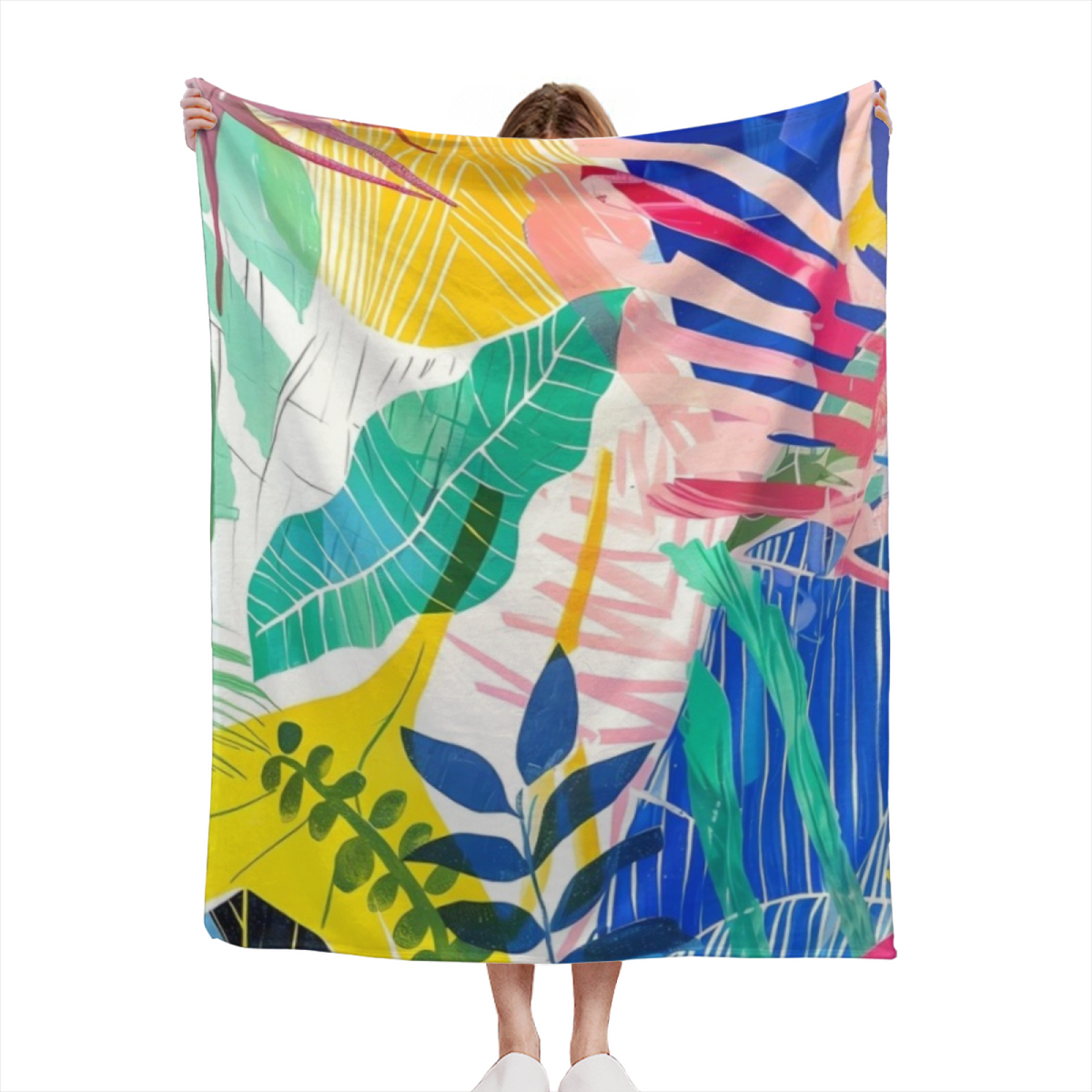 Velvet Meadow Soft Neutral Art Soft Flannel Blanket