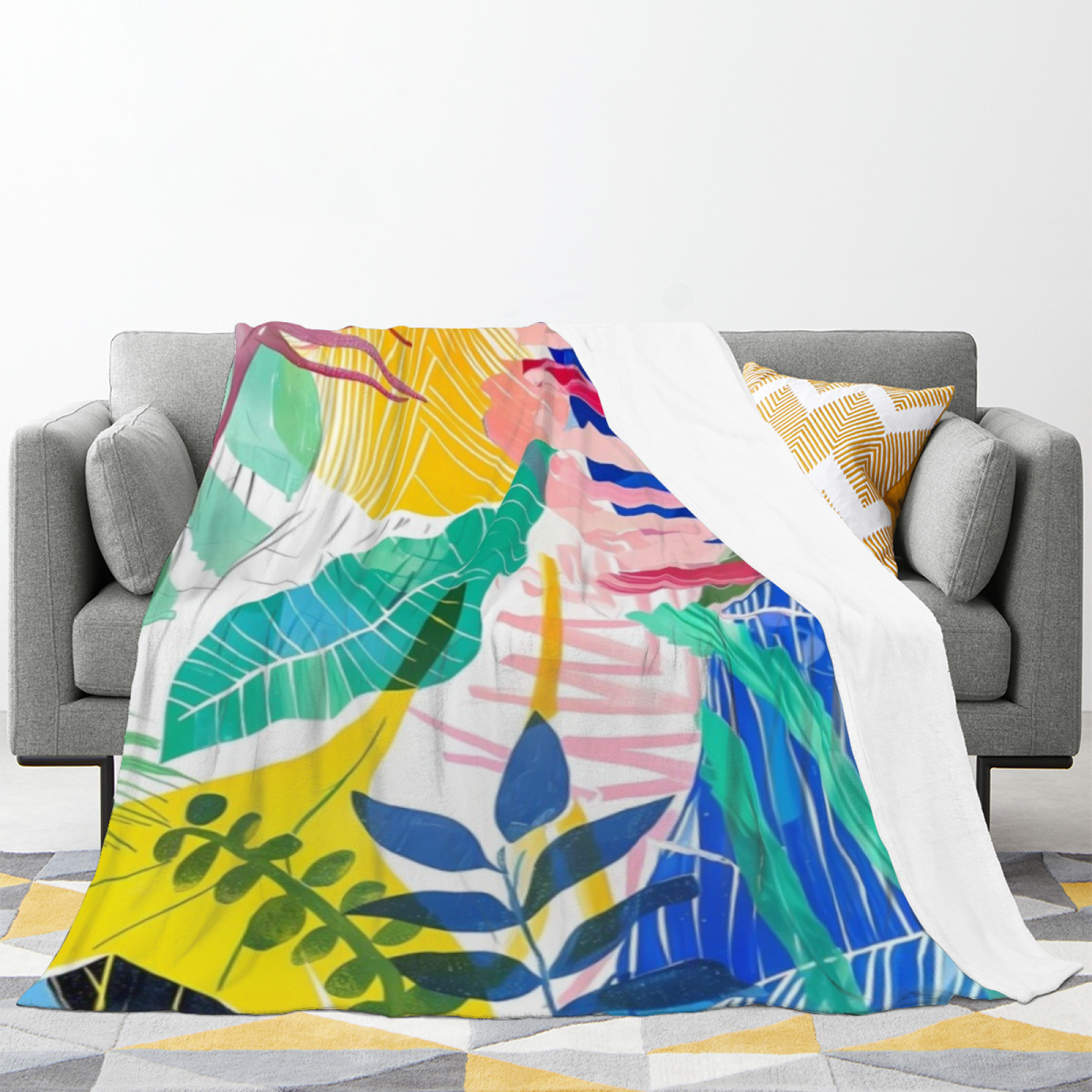 Velvet Meadow Soft Neutral Art Soft Flannel Blanket