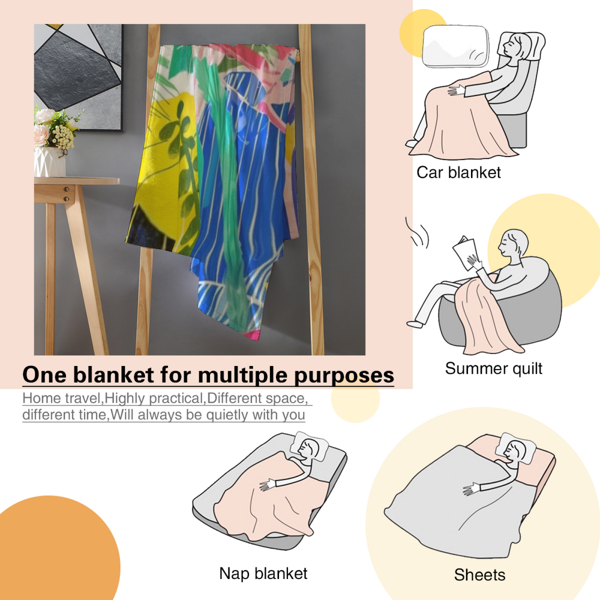 Velvet Meadow Soft Neutral Art Soft Flannel Blanket