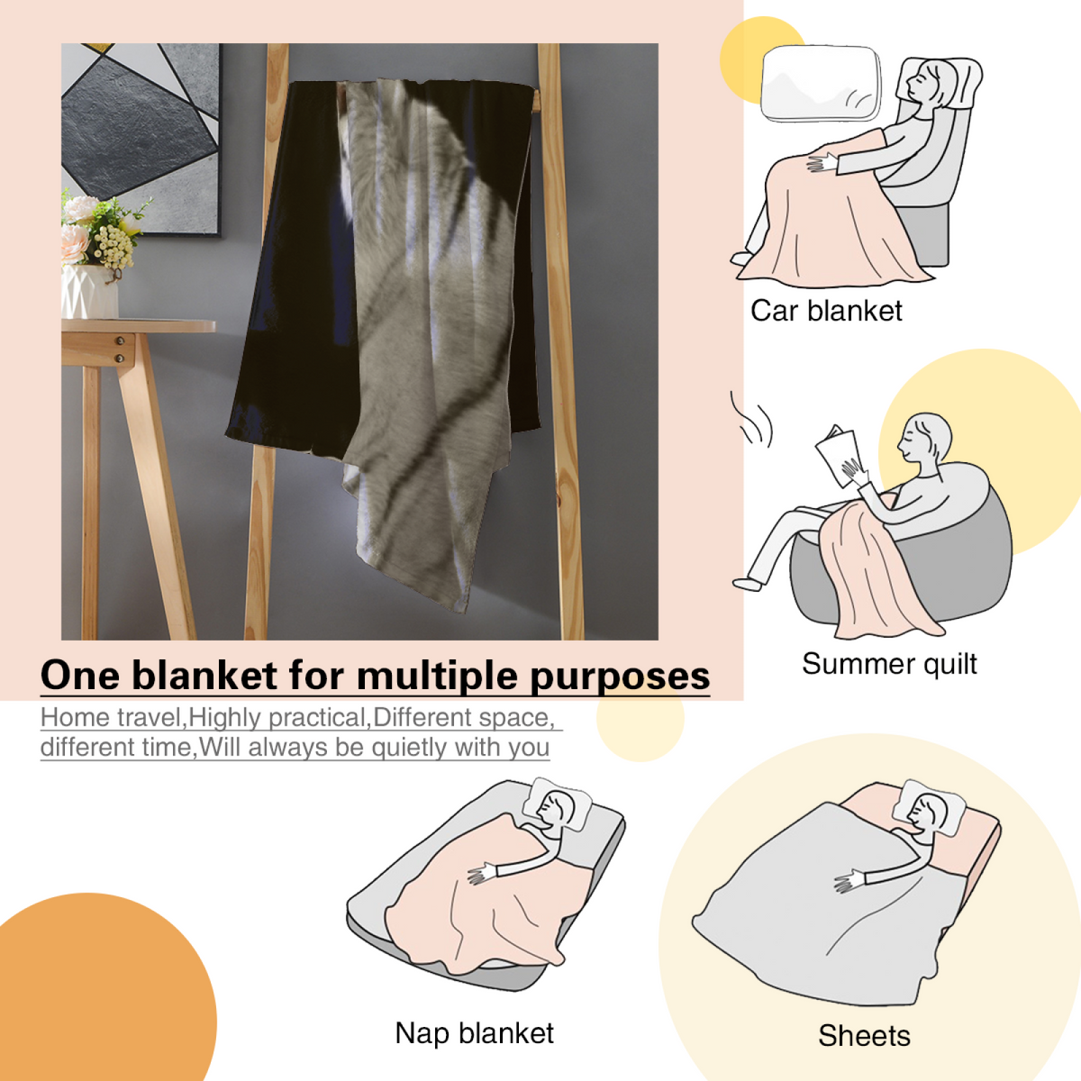 Radiant & Lantern Playful Graphic All-Season Flannel Blanket