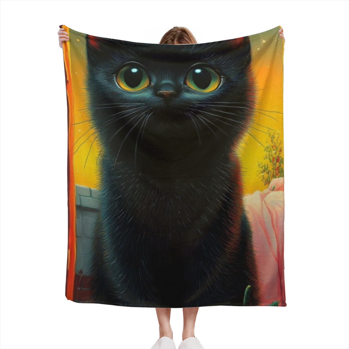 Wildwood & Rhapsody Playful Graphic Plush Flannel Throw