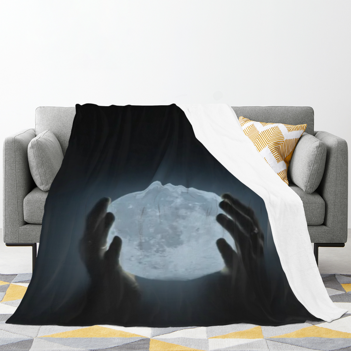 Flannel Throw Blanket with Hazy Arbor Cozy Cottage Artwork