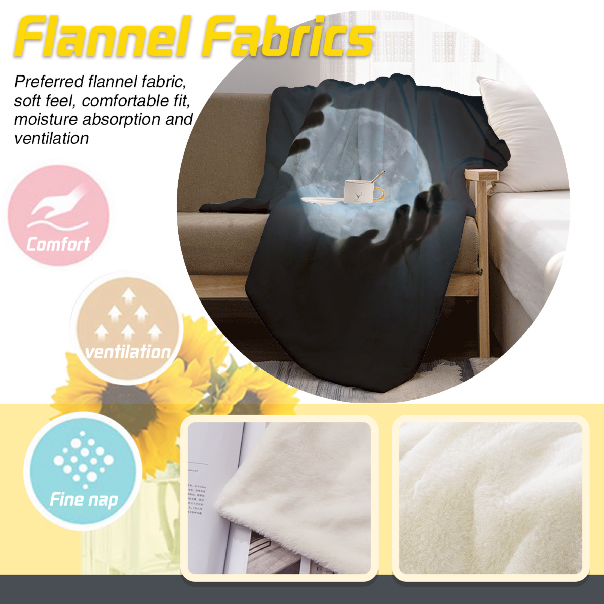 Flannel Throw Blanket with Hazy Arbor Cozy Cottage Artwork