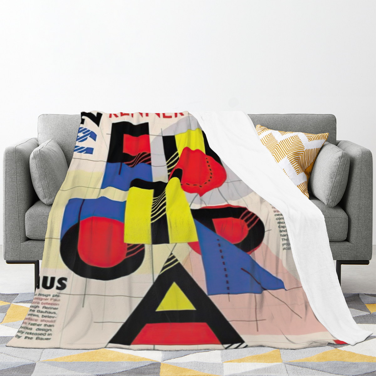 Seaside Sprout Lightweight Flannel Throw in Rich Multicolor