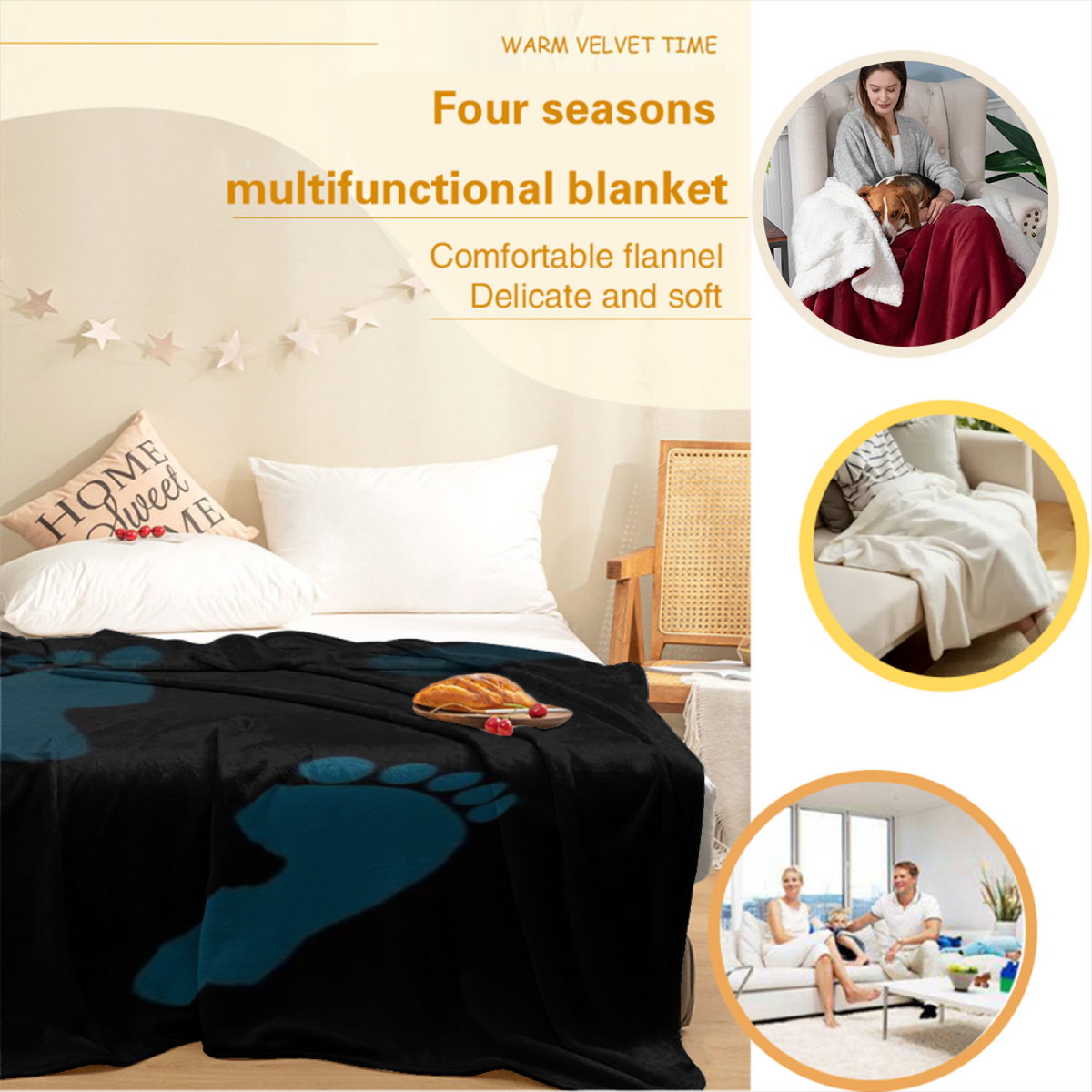 Cosmic Firework Burst Soft Flannel Blanket