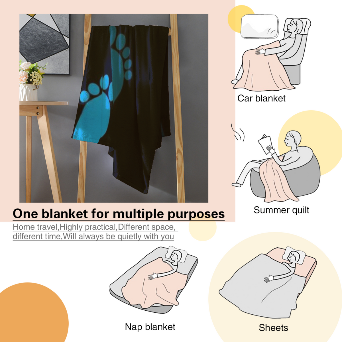 Cosmic Firework Burst Soft Flannel Blanket