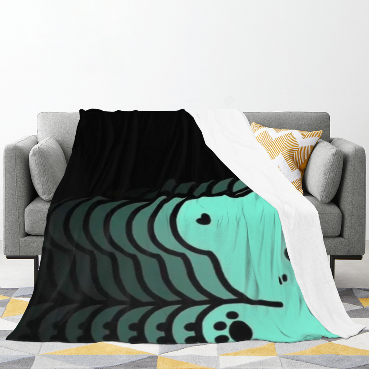 Festival & Carnival Playful Graphic Plush Flannel Throw