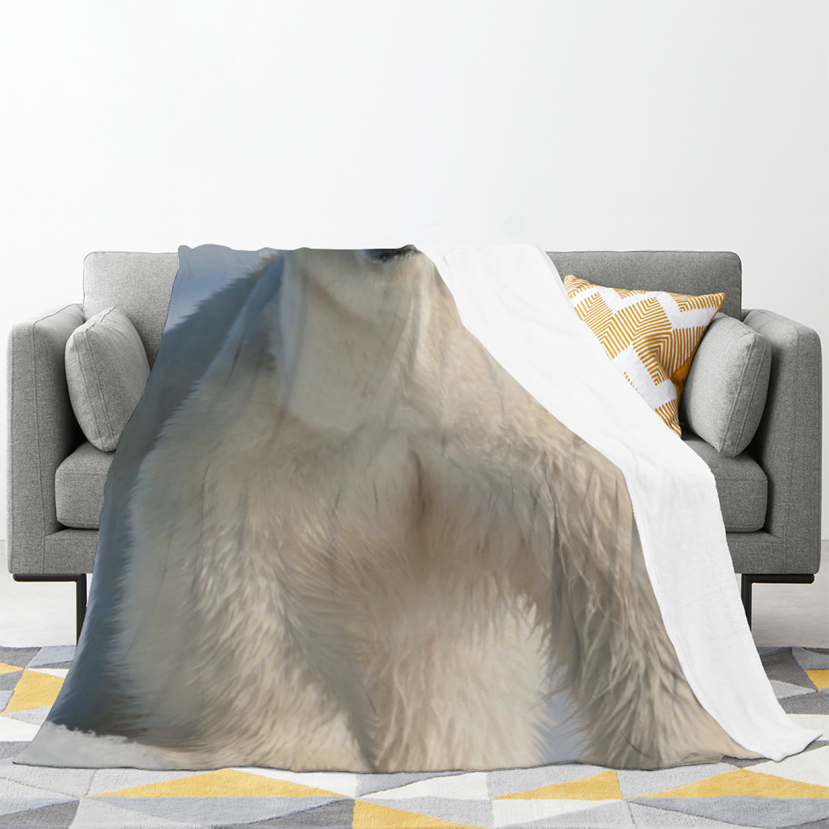 Soft Minimalist Plush Flannel Throw ¨C Marigold Arbor Collection