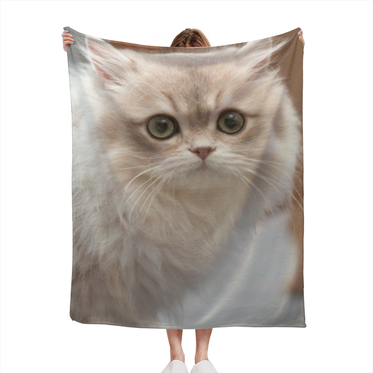 Frosted Jubilee Home Accent Lightweight Flannel Throw ¨C Soft Neutral