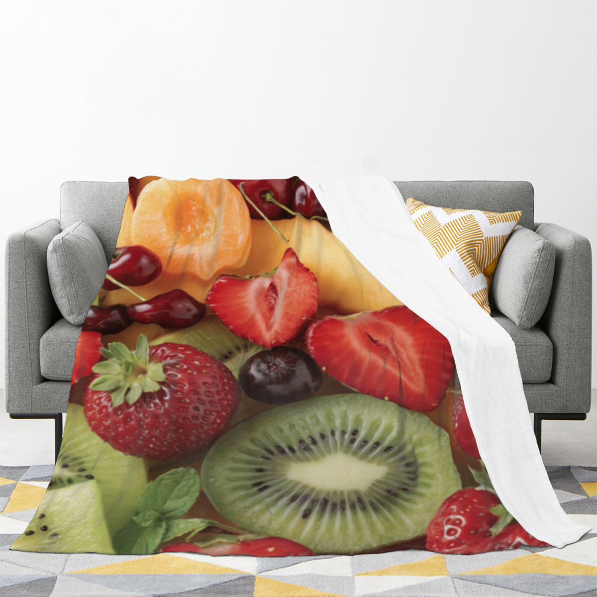 Serene Hearth Inspired Cozy Flannel Bed Blanket ¨C Rich Multicolor Palette