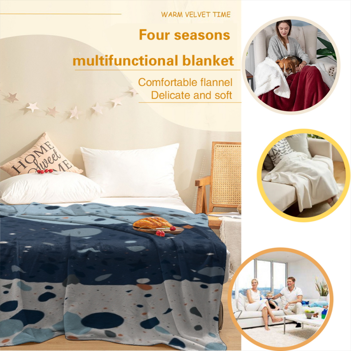 Desert Arbor Muted Sage Art Decorative Flannel Blanket