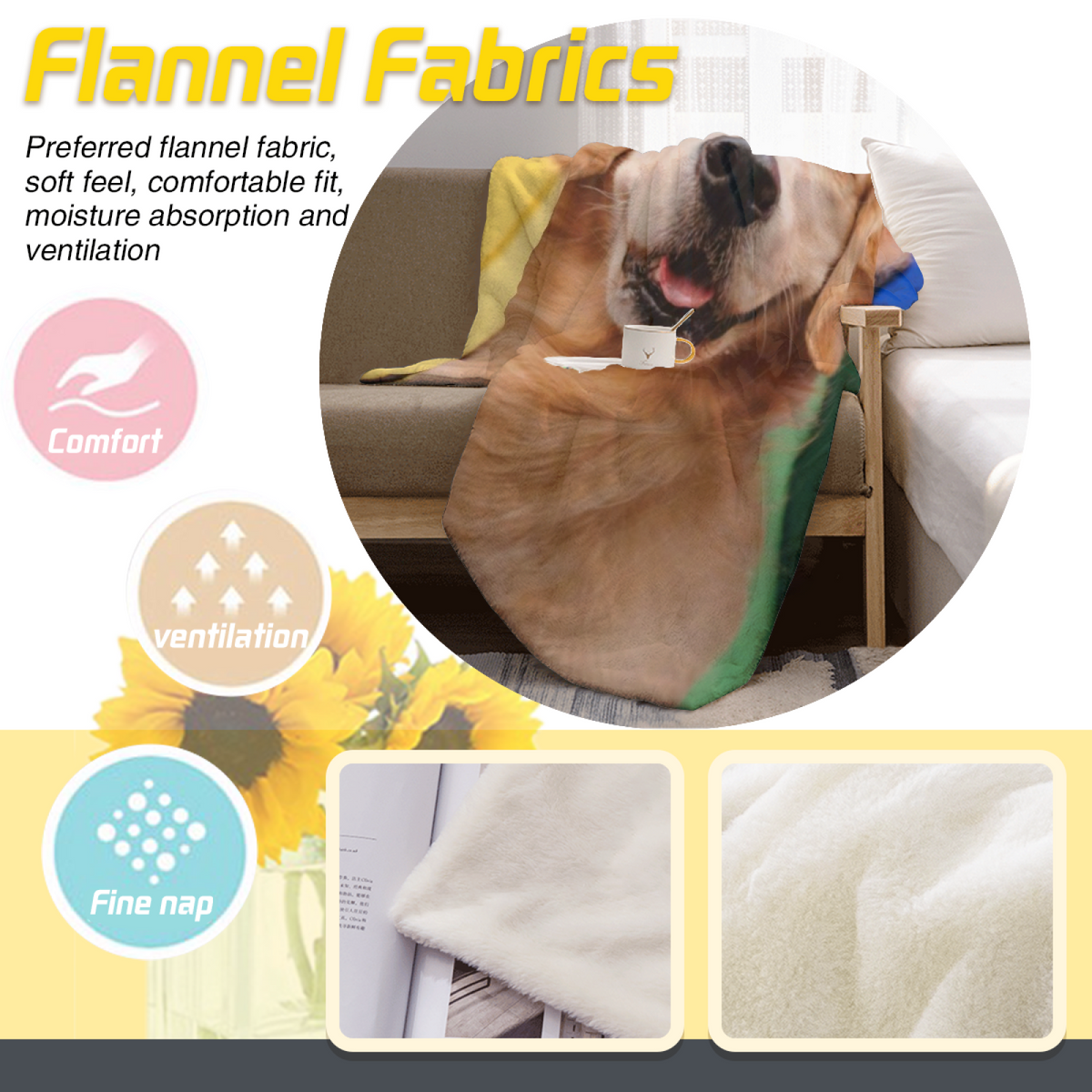 Prairie Valley Pastel Multicolor Modern Art Flannel Throw Blanket