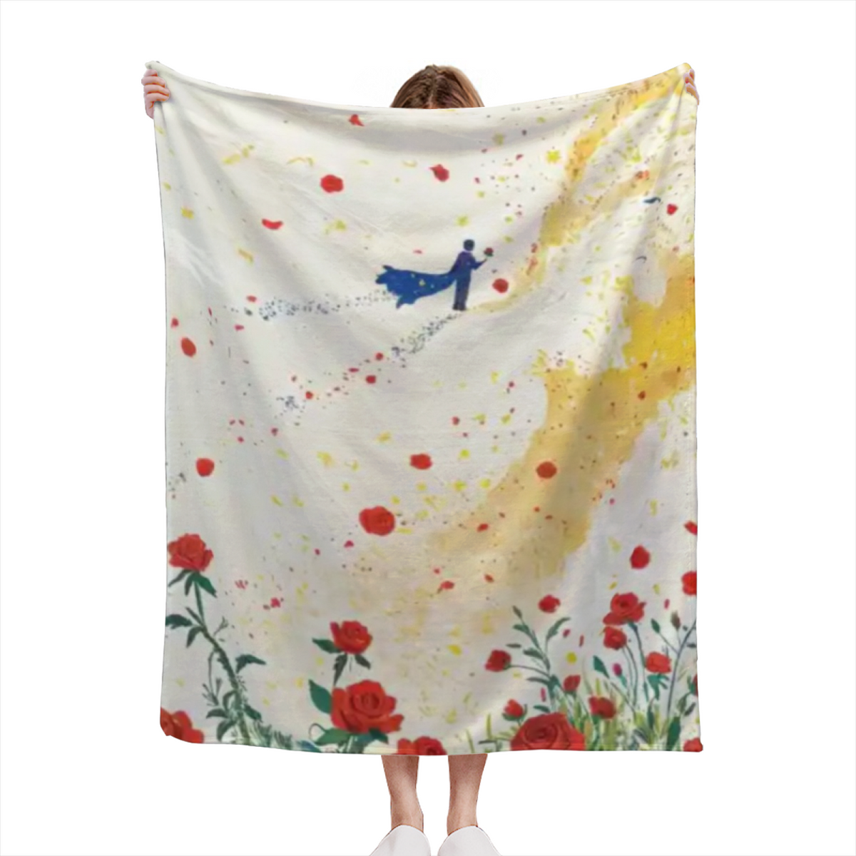 Pastel Multicolor Whimsical Decor All-Season Flannel Blanket ¨C Dewdrop Thicket Edition