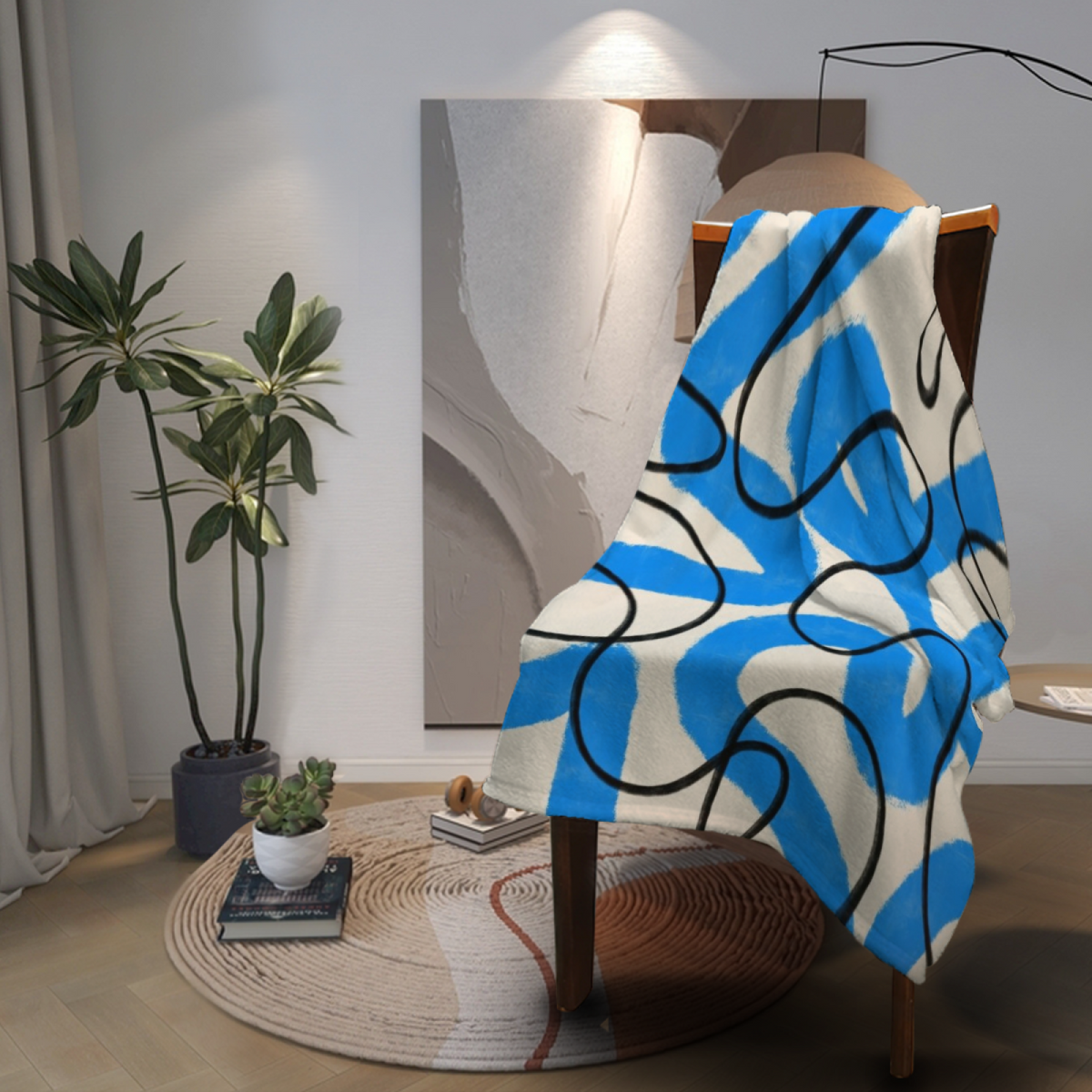 Aurora & Cove Playful Graphic All-Season Flannel Blanket