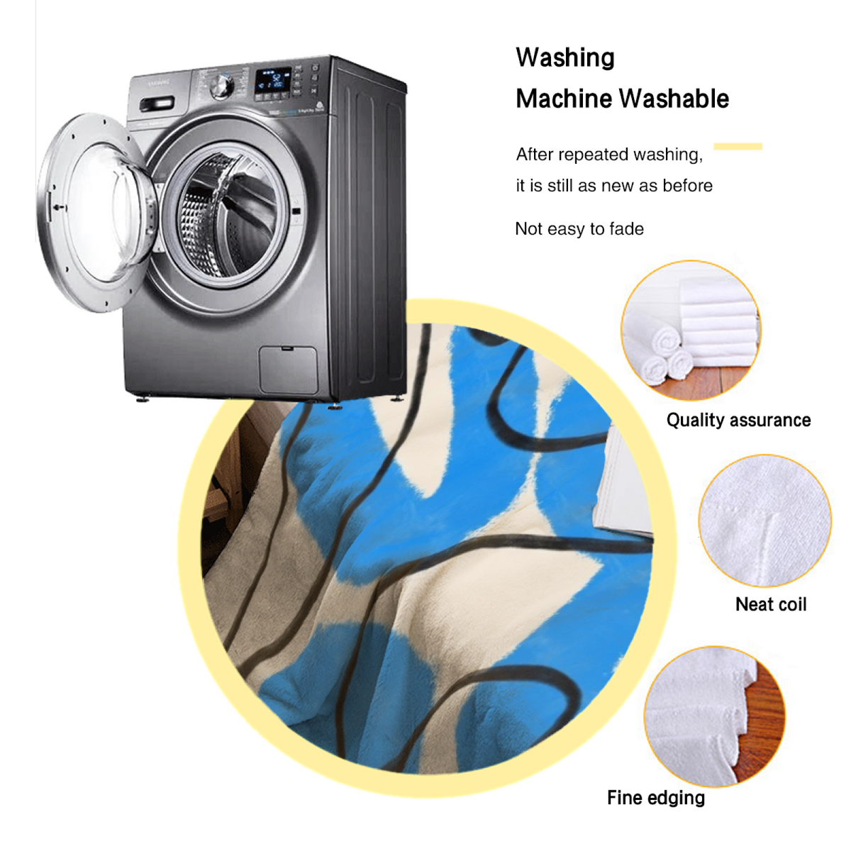 Aurora & Cove Playful Graphic All-Season Flannel Blanket