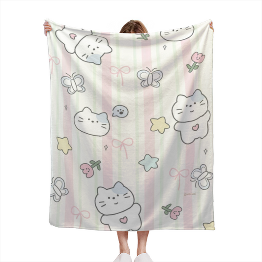 Soft Minimalist Plush Flannel Throw ¨C Dewdrop Daydream Collection