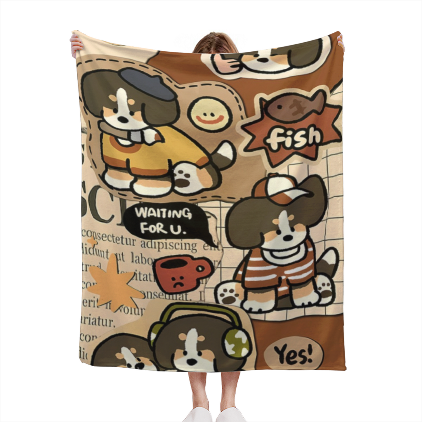 Modern Decorative Throw Blanket ¨C Artistic Colorful Printed Cozy Home Blanket