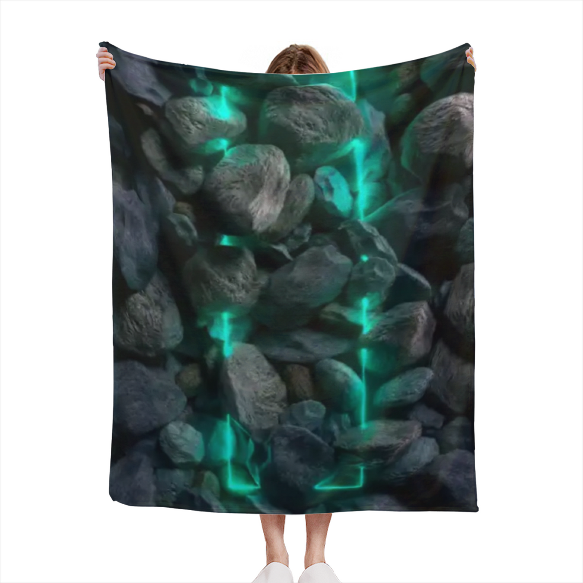 Celestial & Arbor Playful Graphic Plush Flannel Throw