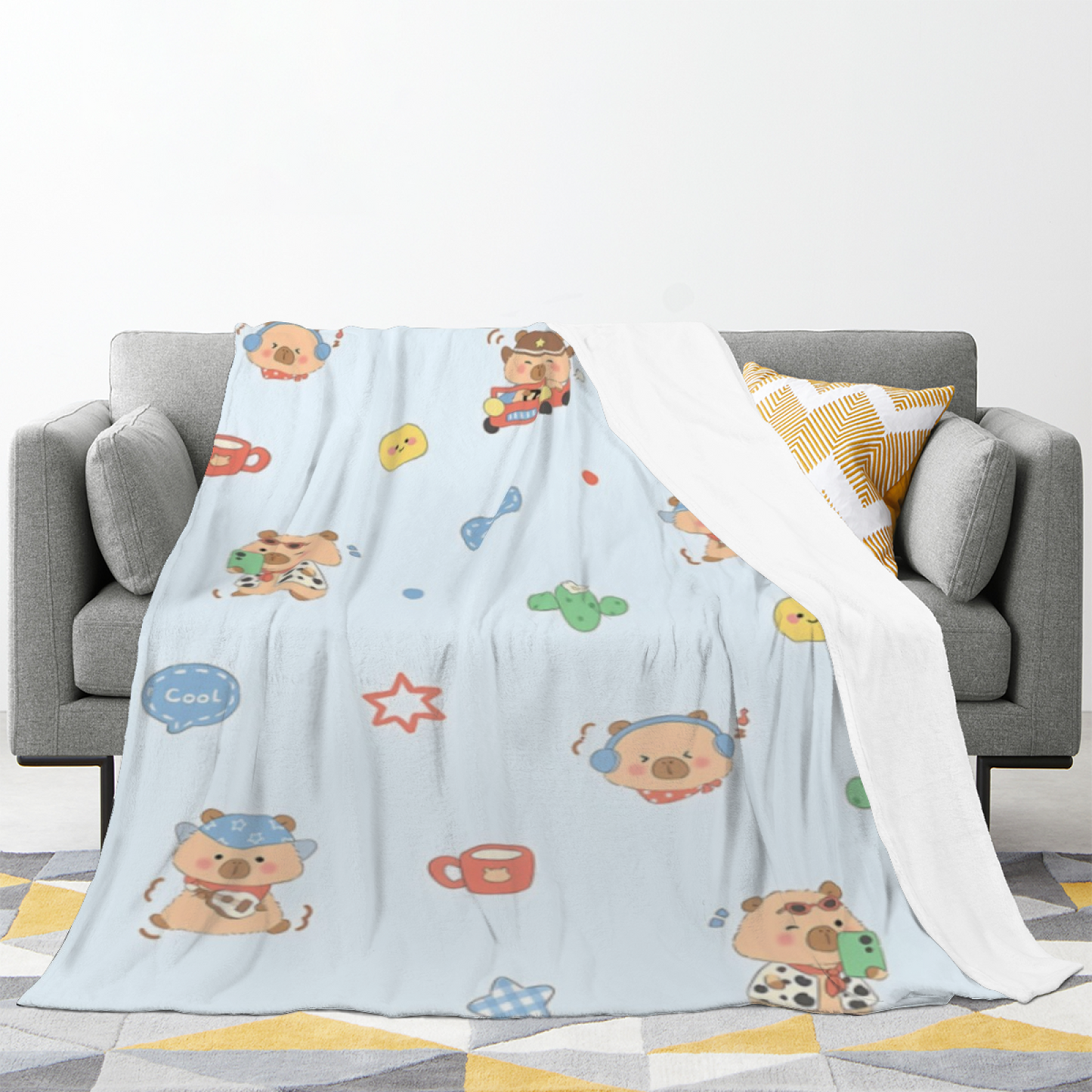 Colorful Modern Pattern Throw Blanket ¨C Abstract Artistic Cozy Blanket