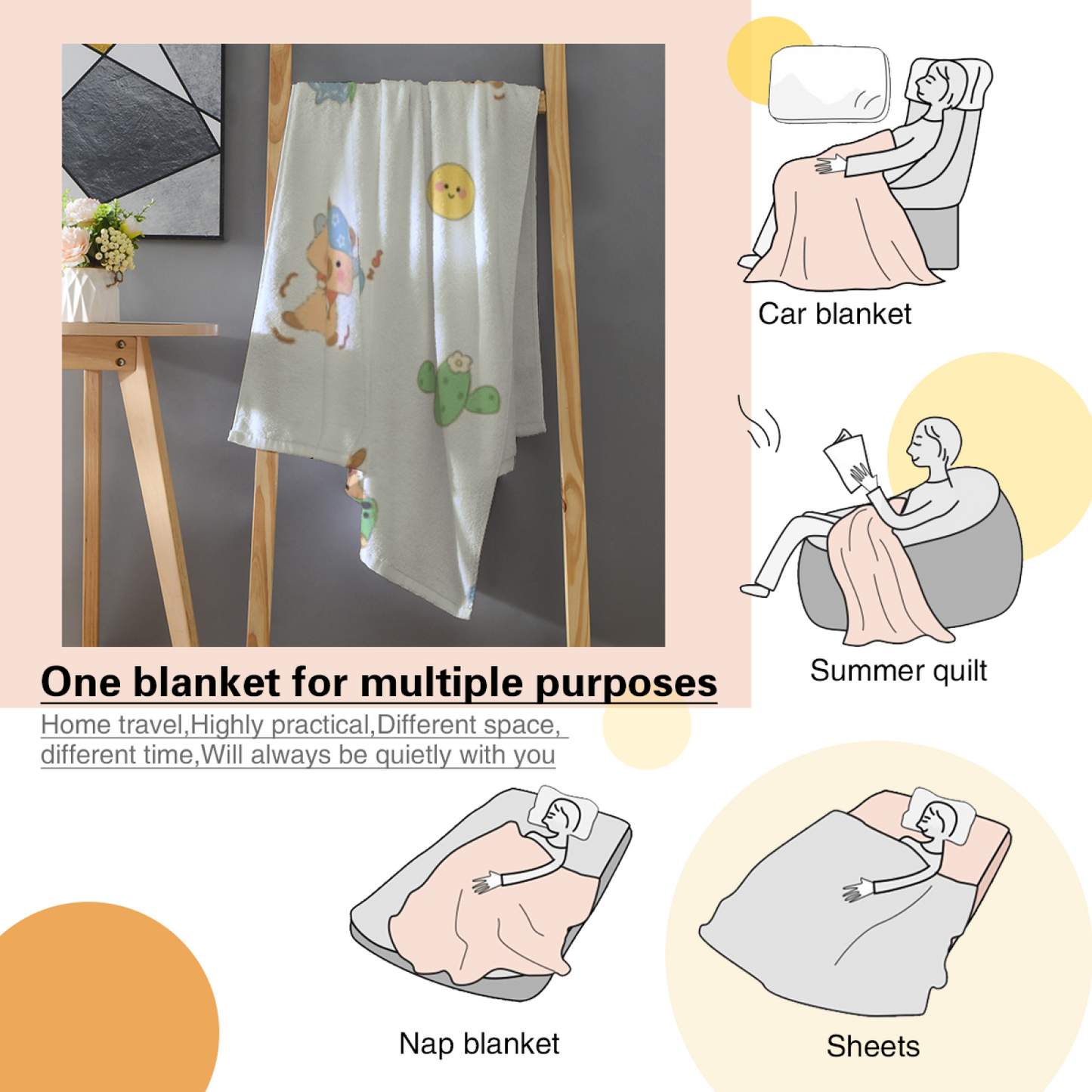 Colorful Modern Pattern Throw Blanket ¨C Abstract Artistic Cozy Blanket