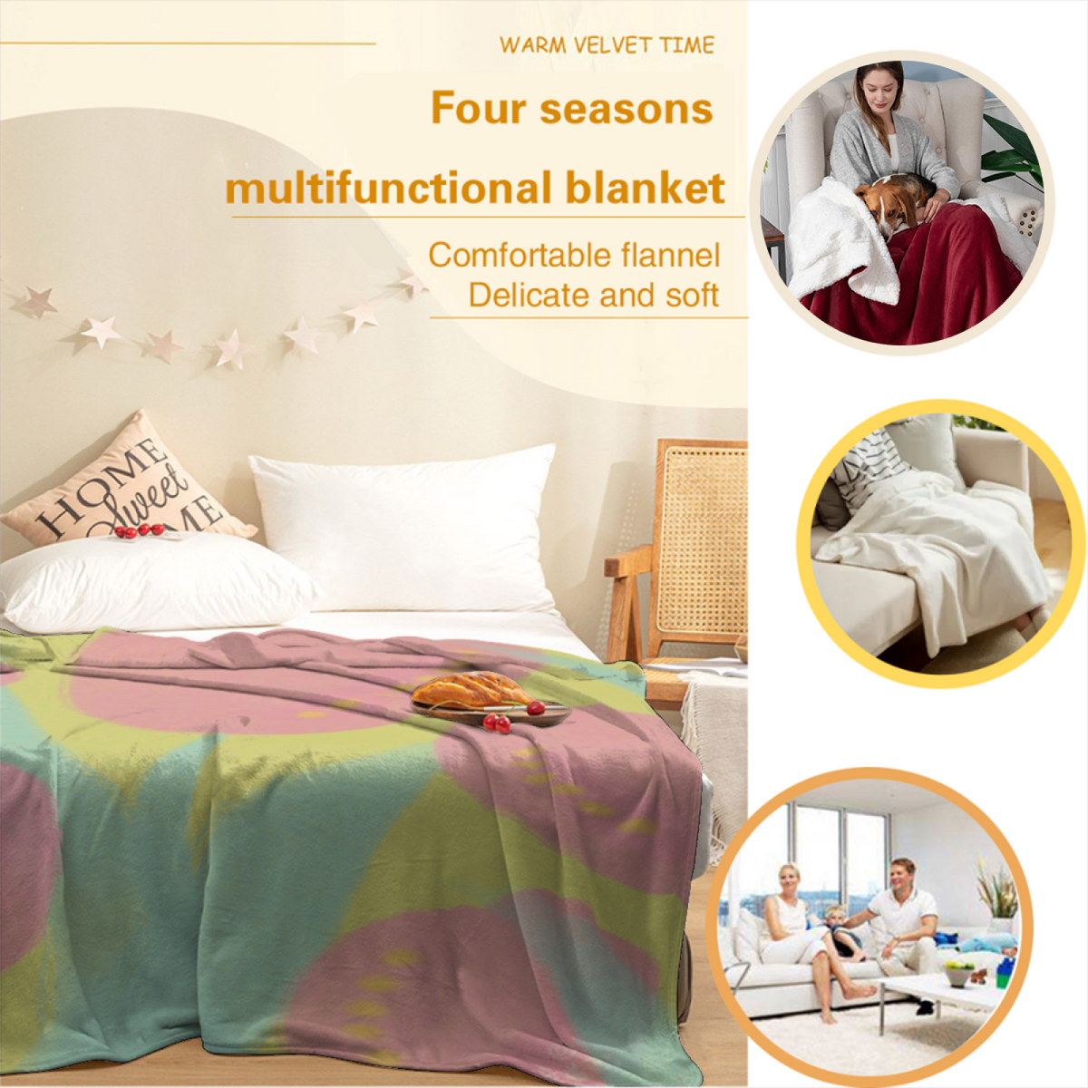 Playroom Dreamscape Decorative Flannel Blanket