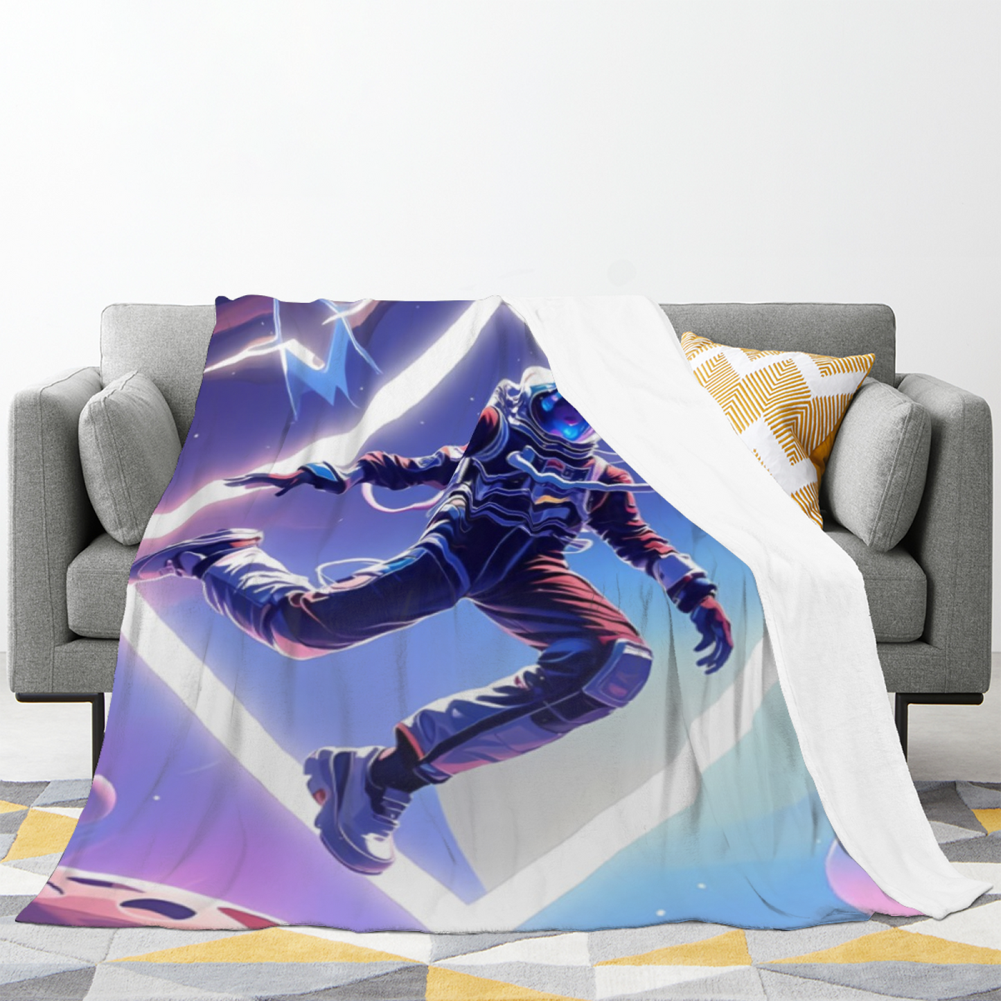 Realistic Tiger Flannel Throw Blanket ¨C Intense Golden Eye Wildlife Print