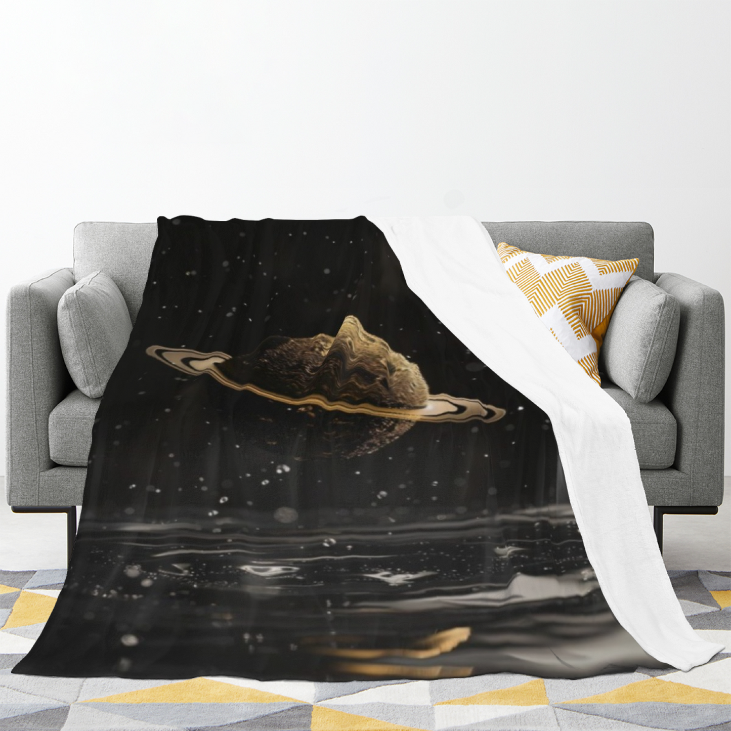 Artistic Abstract Throw Blanket ¨C Contemporary Printed Cozy Home Blanket