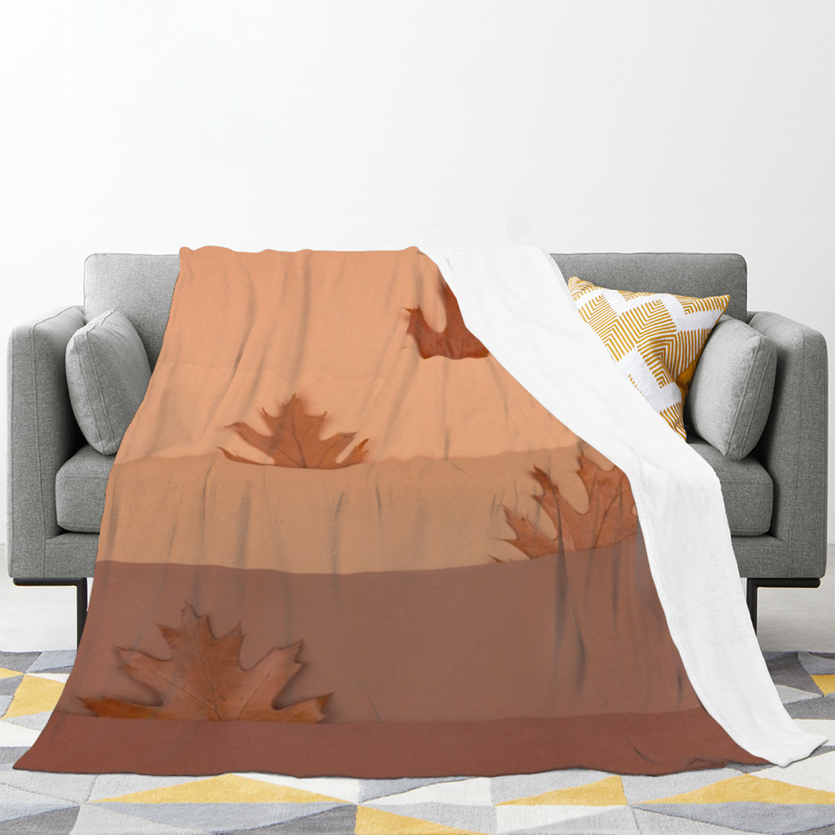 Soft Minimalist Plush Flannel Throw ¨C Frosted Mosaic Collection