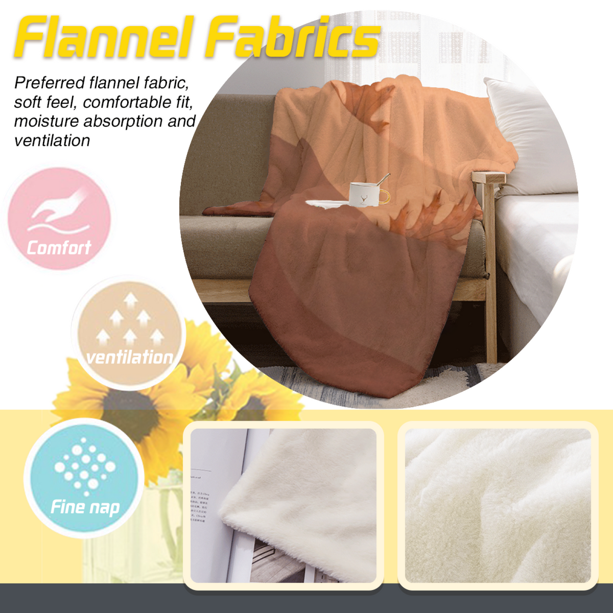 Soft Minimalist Plush Flannel Throw ¨C Frosted Mosaic Collection
