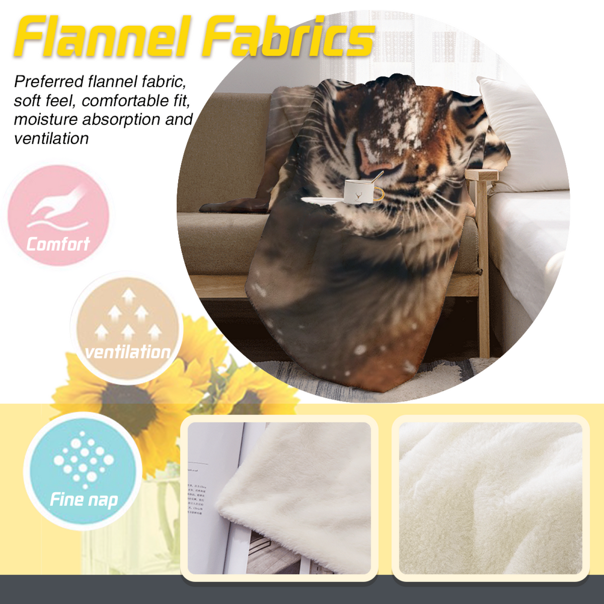 Silver Glow Retro Pattern All-Season Flannel Blanket
