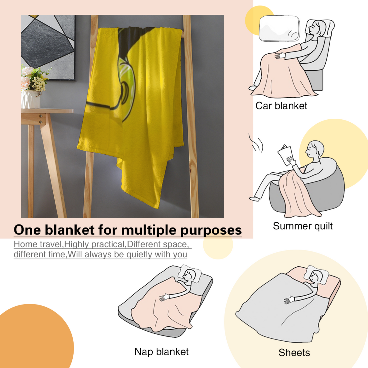Mossy Sonnet Muted Sage Art Flannel Throw Blanket